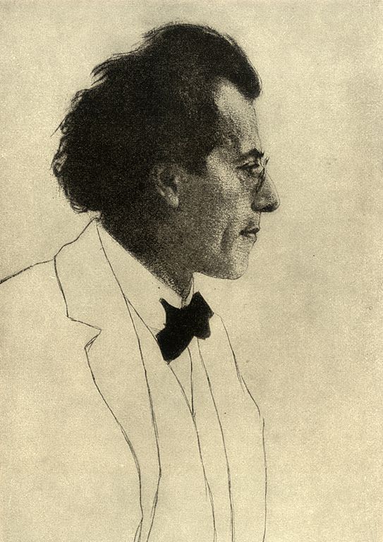 Gustav Mahler in un disegno di Emil Orlik del 1902